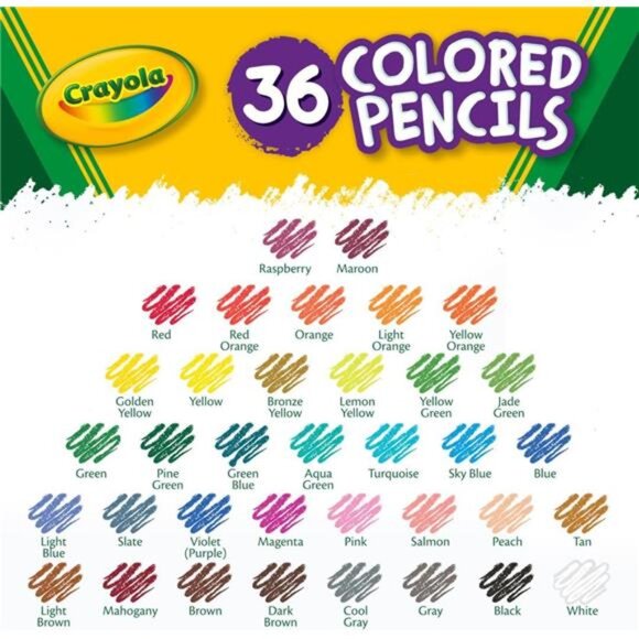 36  Pcs Crayola Colored Pencils Kids Pencils Set Art Supplies for Coloring Books - Picture 3 of 6